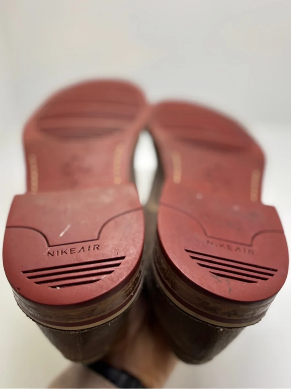 Cole Haan Nike Air Slip On Loafers Brown Leather Men’s 10 Comfort Dress Shoes